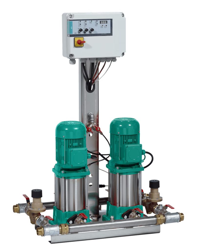 Wilo-WEV – Cụm Bơm Ly Tâm Trục Đứng Tích Hợp Biến Tần Hiệu Suất Cao